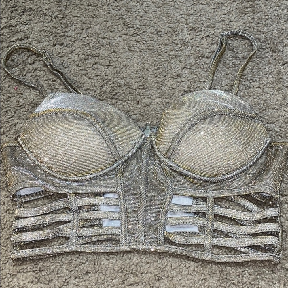 Sparkly Bustier Top
